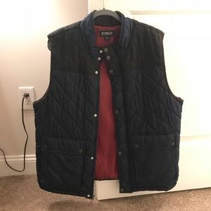 Navy Blue Quilted Vest